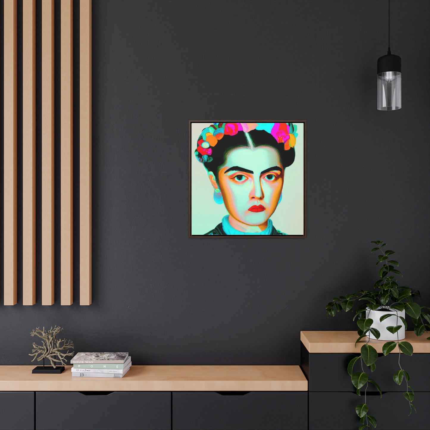 "A Frida Kahlo" | 24" x 24" | Gallery Canvas Wrap, Square Frame